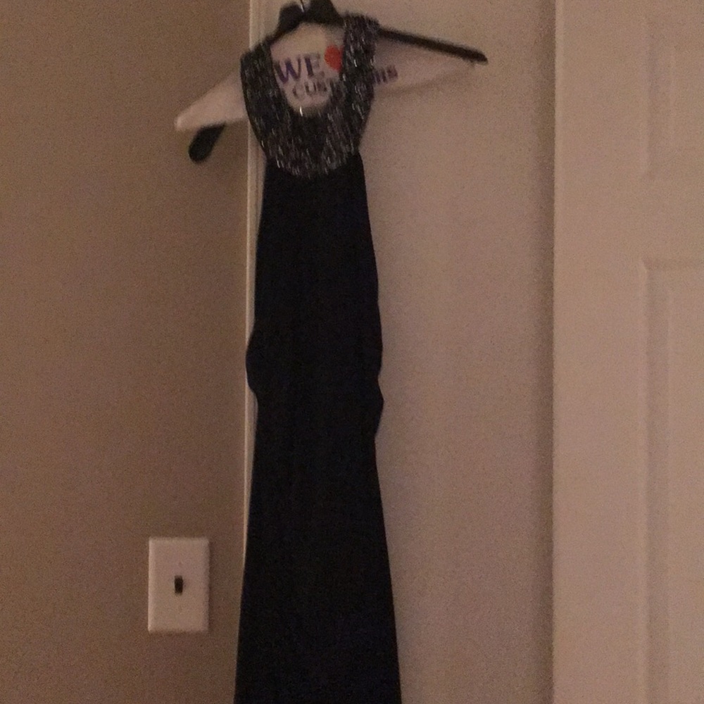 Women’s beaded neckline cocktail dress